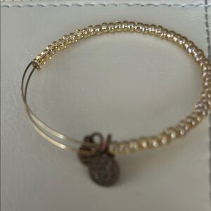 Alex and Ani Elegant Gold Beaded Bracelet authentic